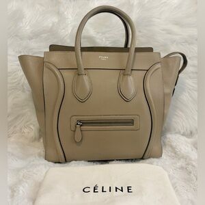 Celine Luggage Mini Taupe Phoebe Era | Auth | Great Condition